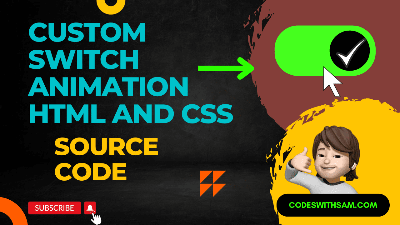 Create Custom Switch Animation Using Html & Css -